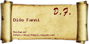 Diós Fanni névjegykártya